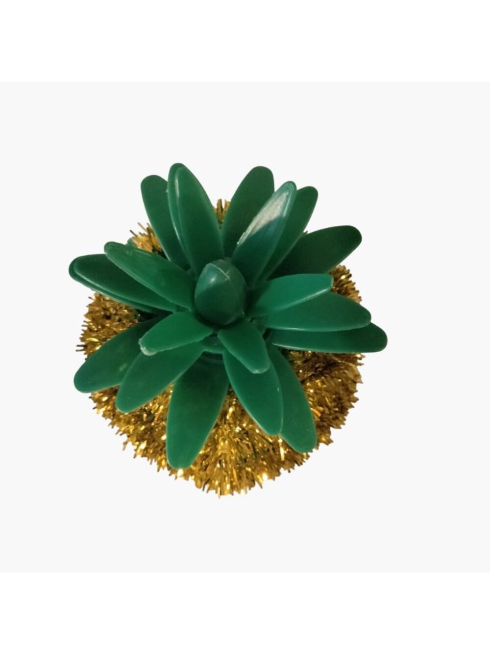 Tinsel Pineapple Decoration Gold Green Tropical Party Decoration Luau Tiki Lot 3 - Picture 8 of 9